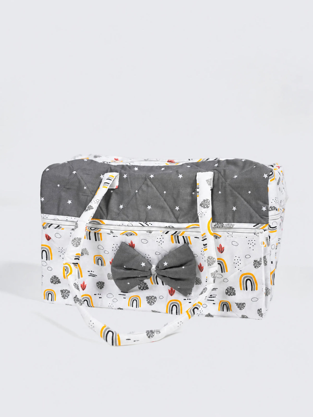 Baby Mother Bag - Grey & White
