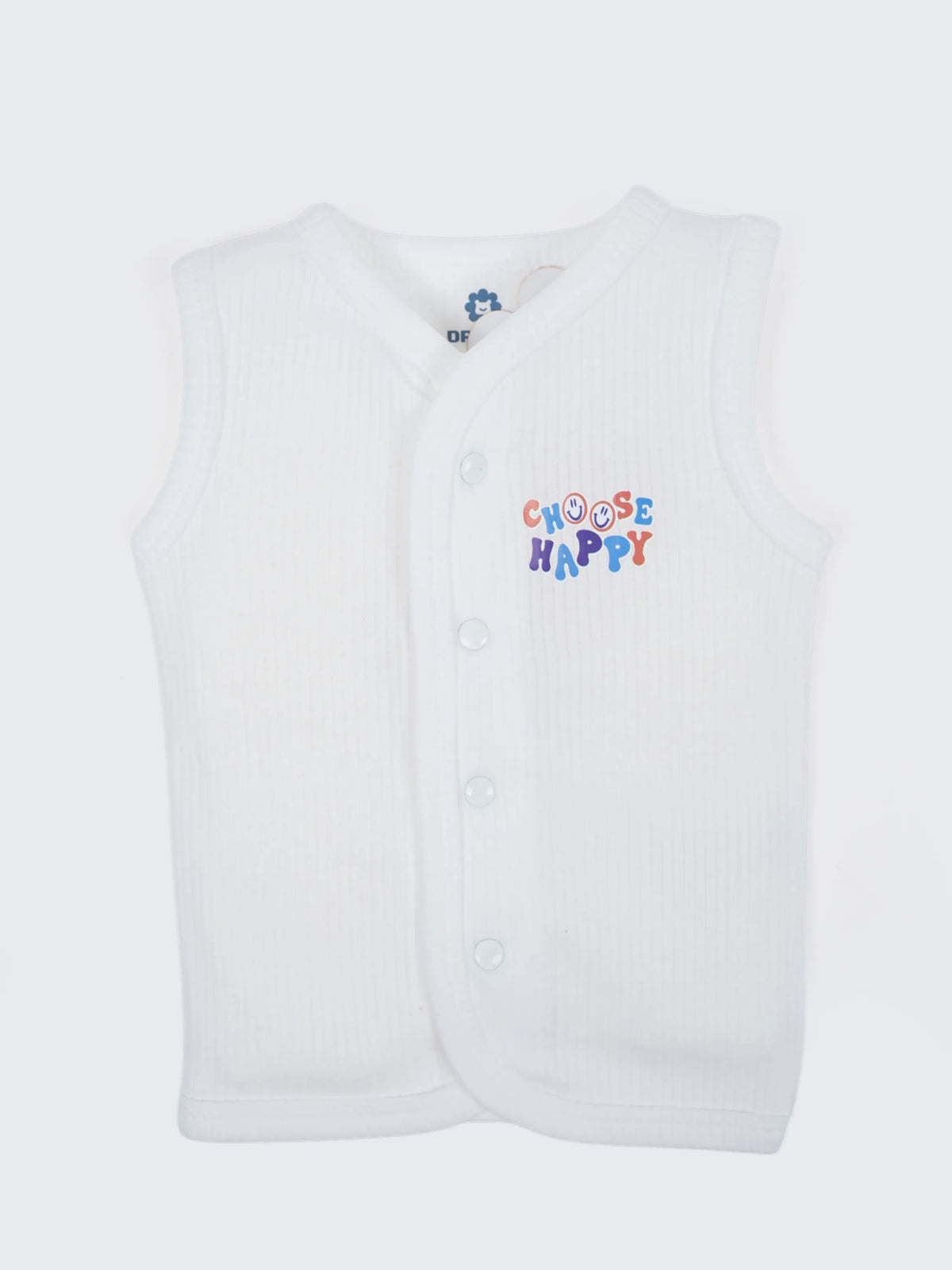 Baby Sleeveless Vest & Shorts Set - White