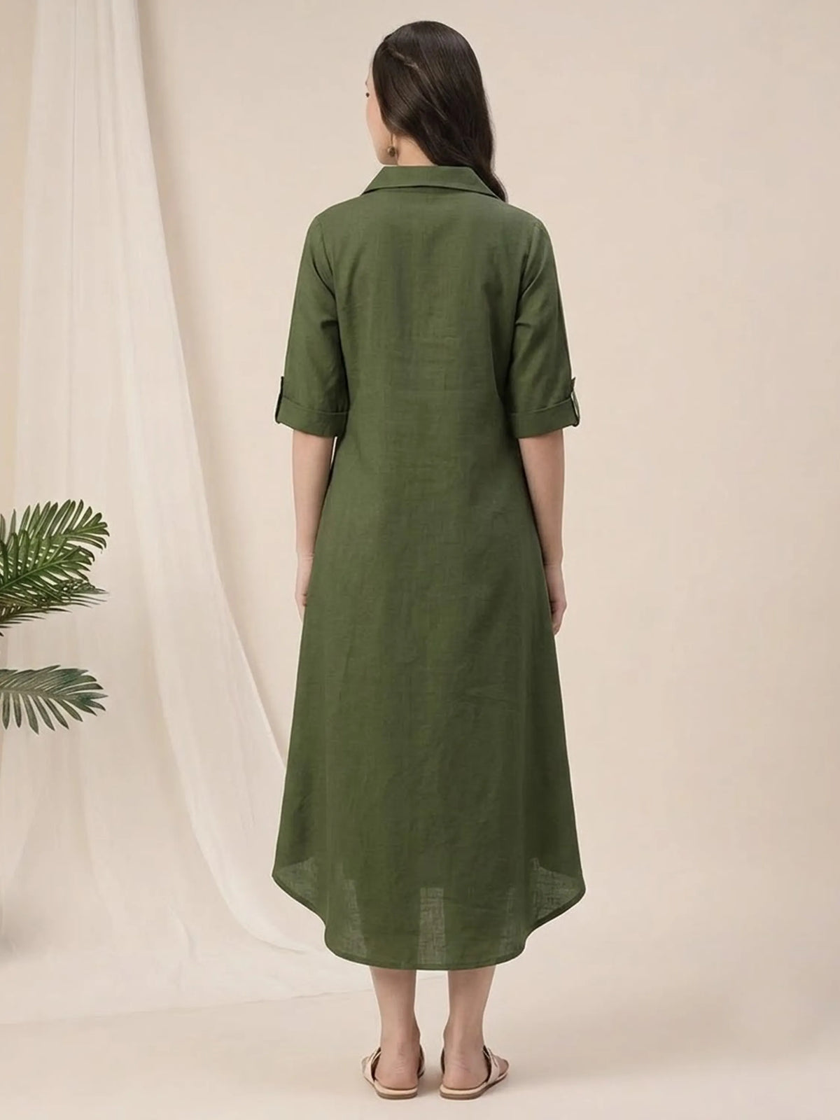 Women's Button-Front Maternity Dress