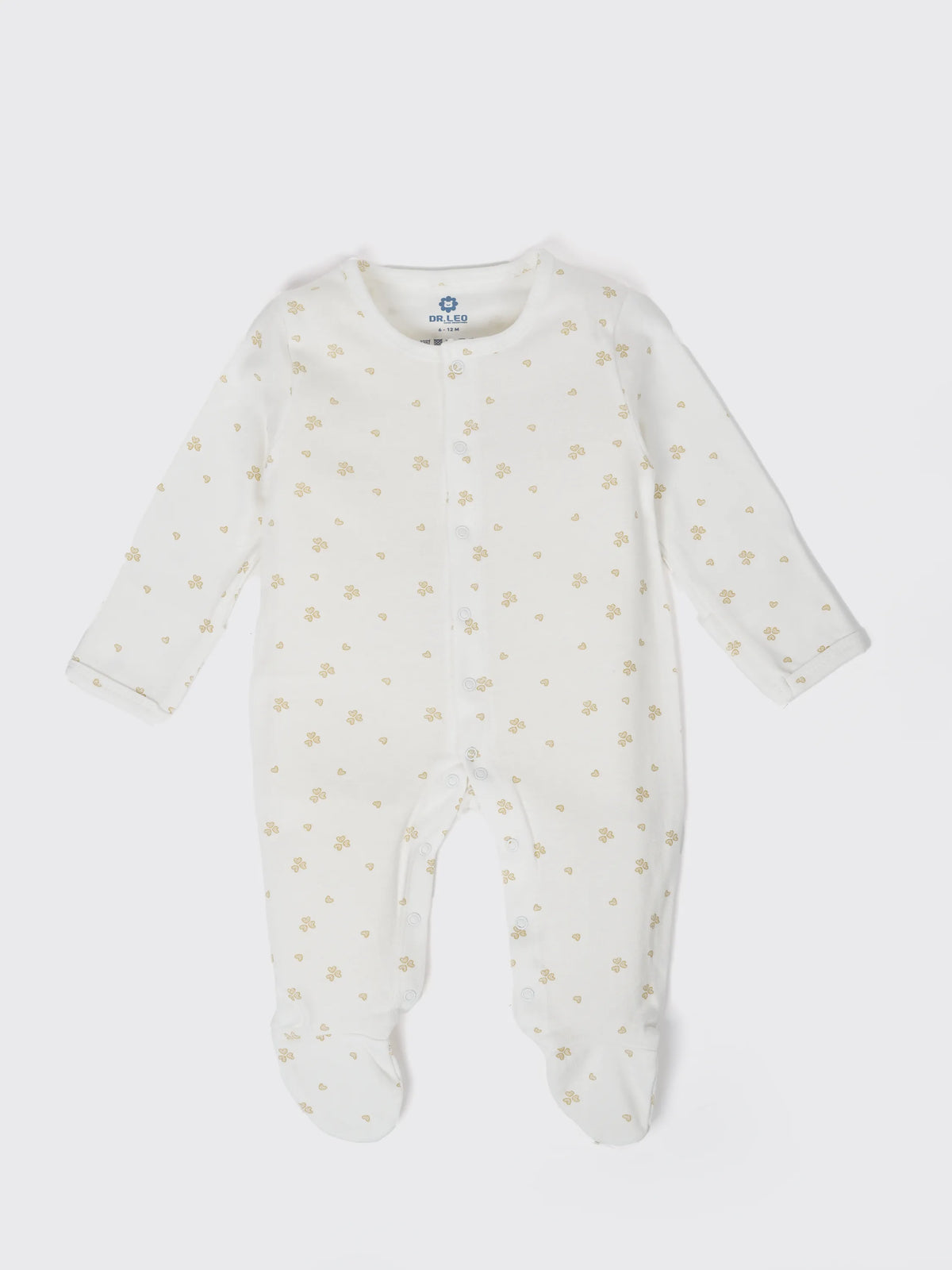 Baby Ivory Printed Footed Sleepsuit