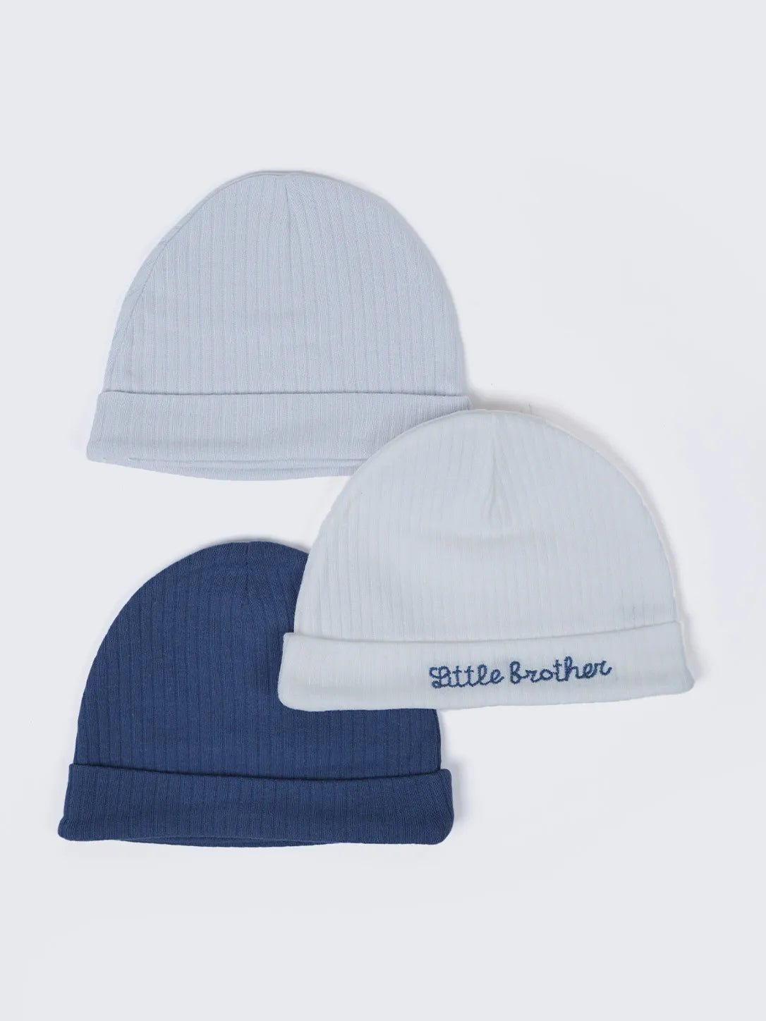 Baby Cotton Rib Knit Cap 3 Pack