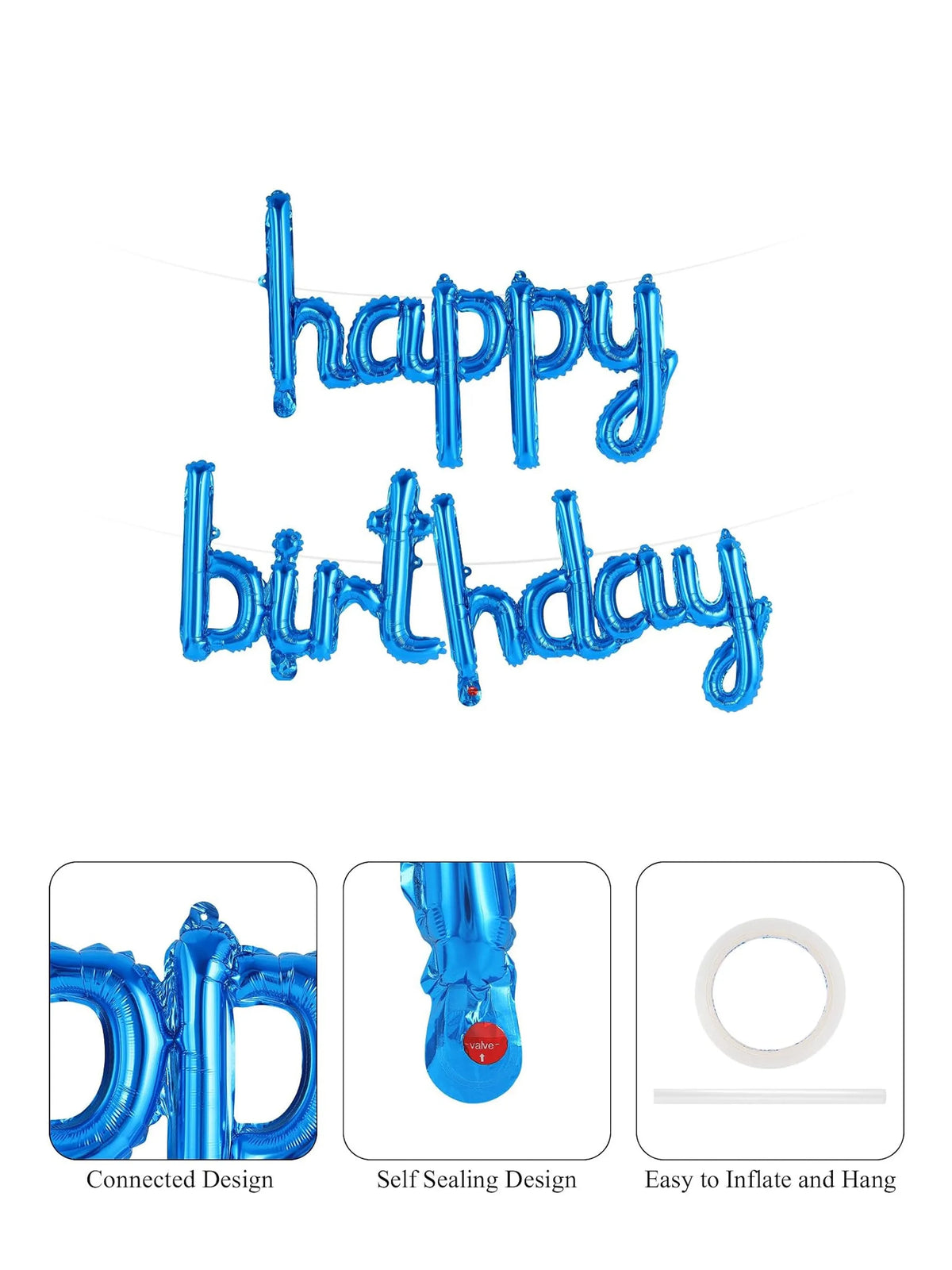 "Happy Birthday" Foil Balloon Banner