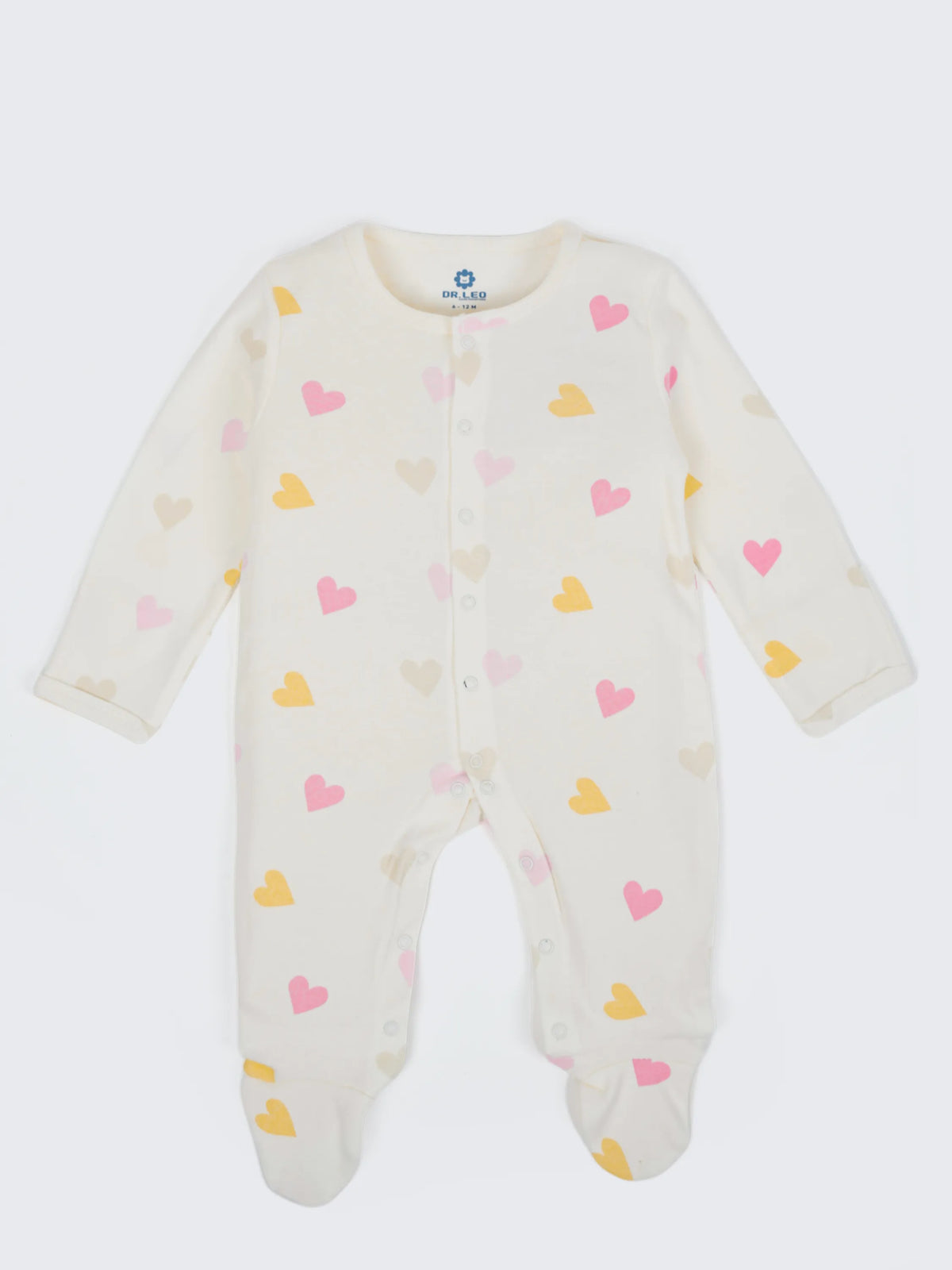 Unisex Baby Heart Print Sleepsuit