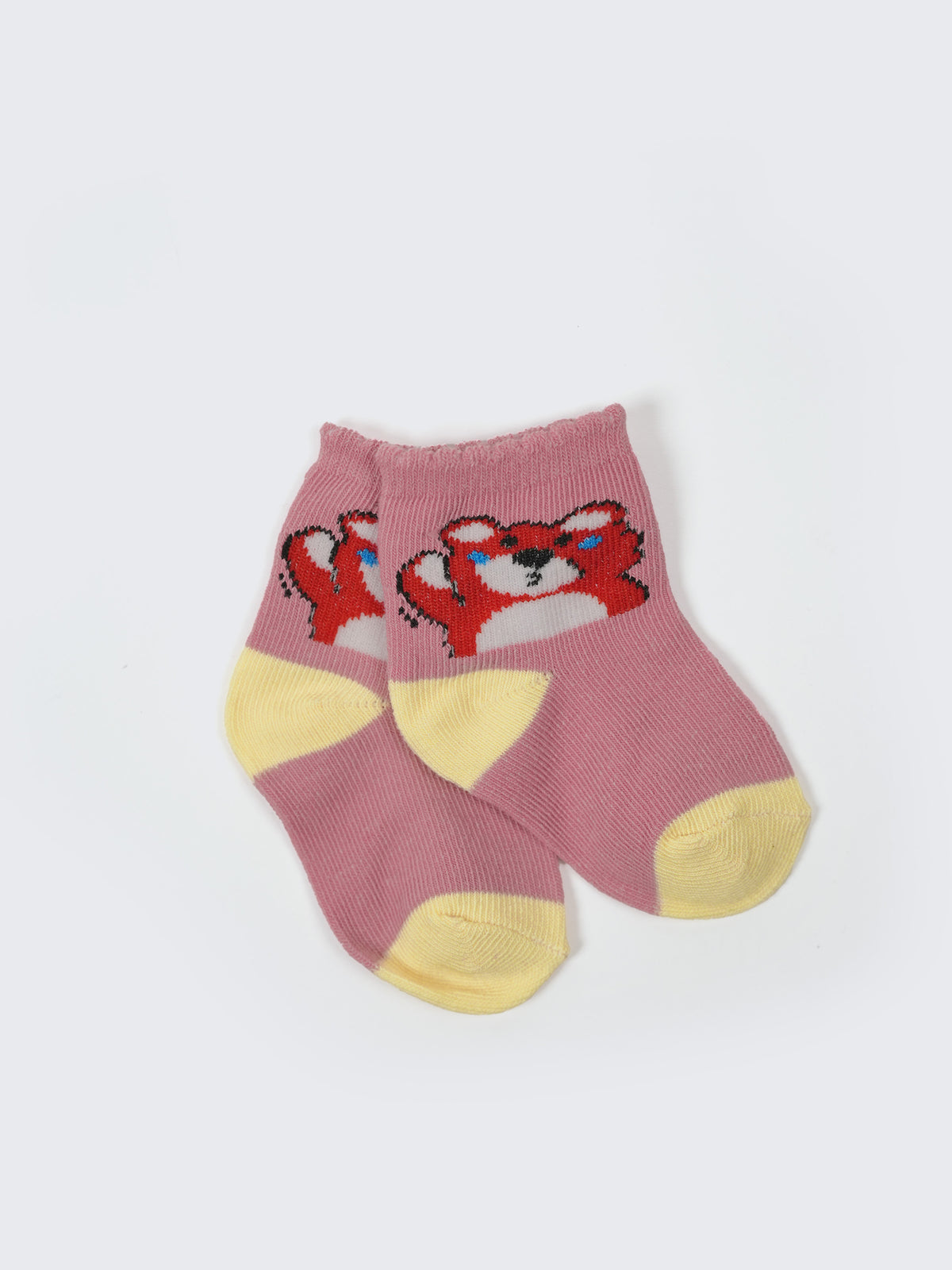 Ankle Socks Cartoon & Text -2 Pair Pack