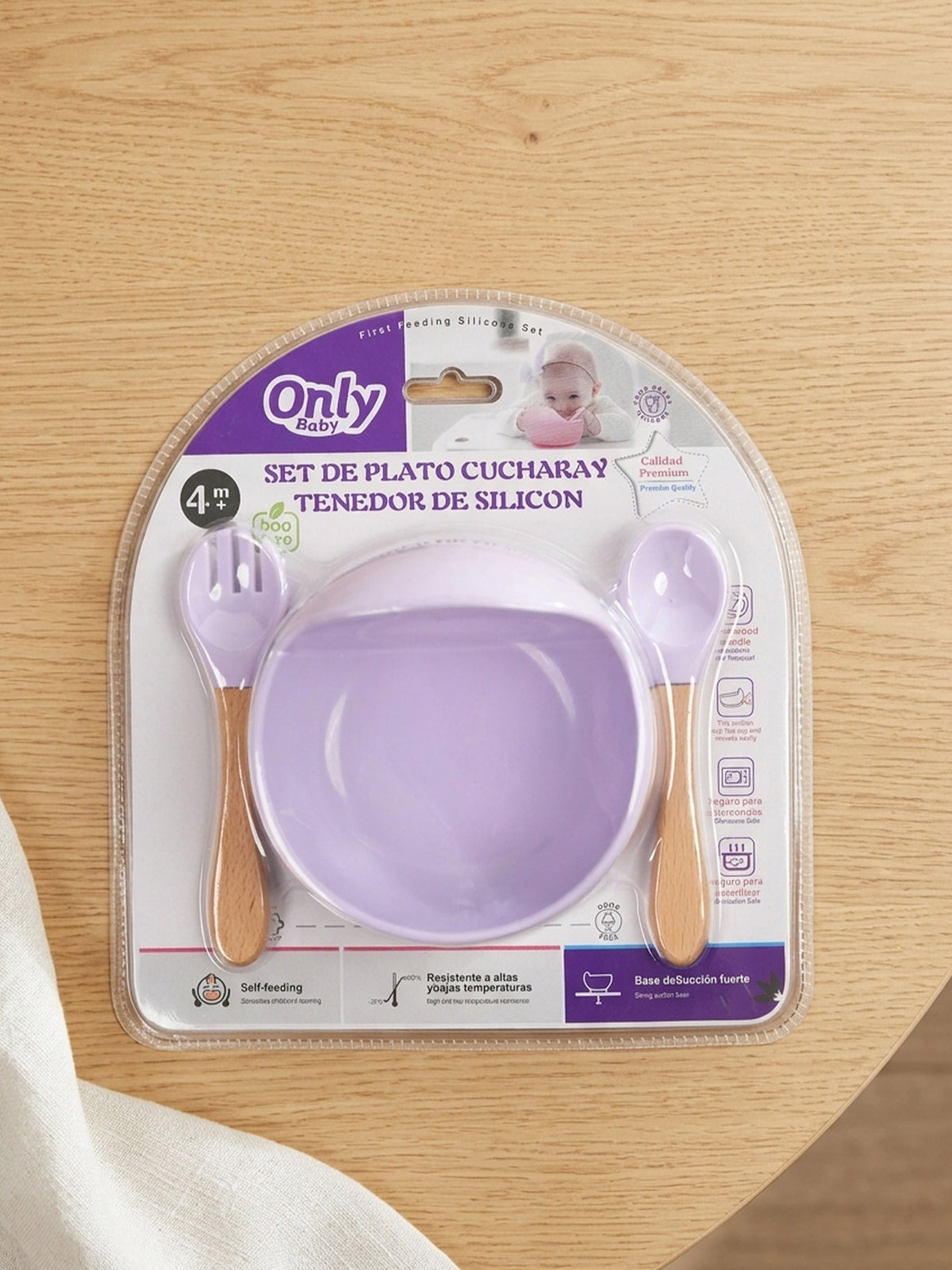 Silicone Suction Bowl Feeding Set with Spoon & Fork