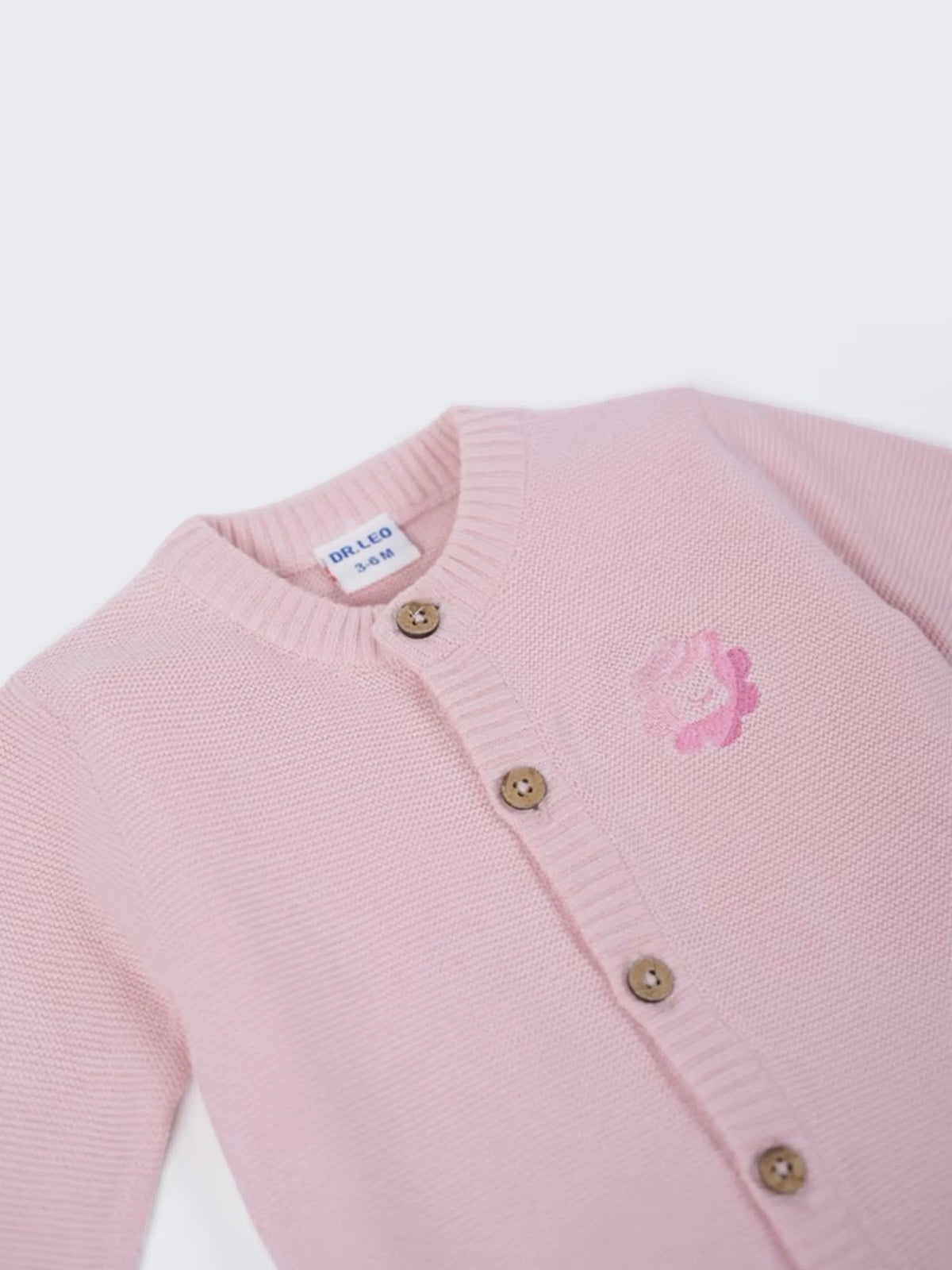 Baby Organic Cotton Knit Cardigan – Pink