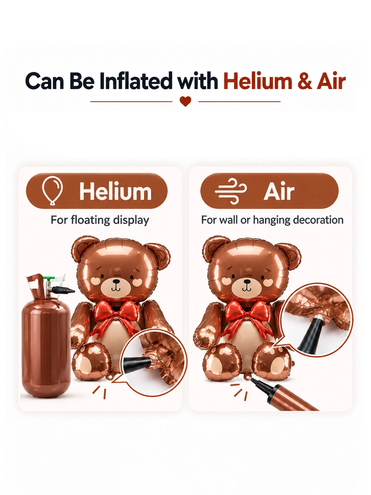 4D Teddy Bear Foil Balloon