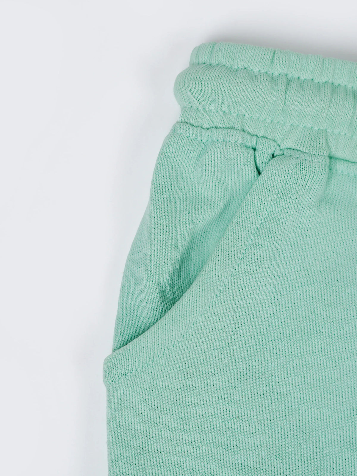 Kids Cotton Terry Shorts – Mint Green