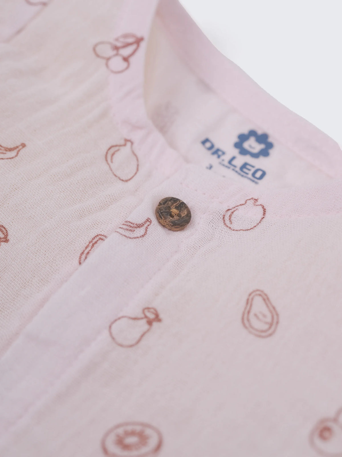 Baby Pink Fruit Print Shirt & Shorts Set