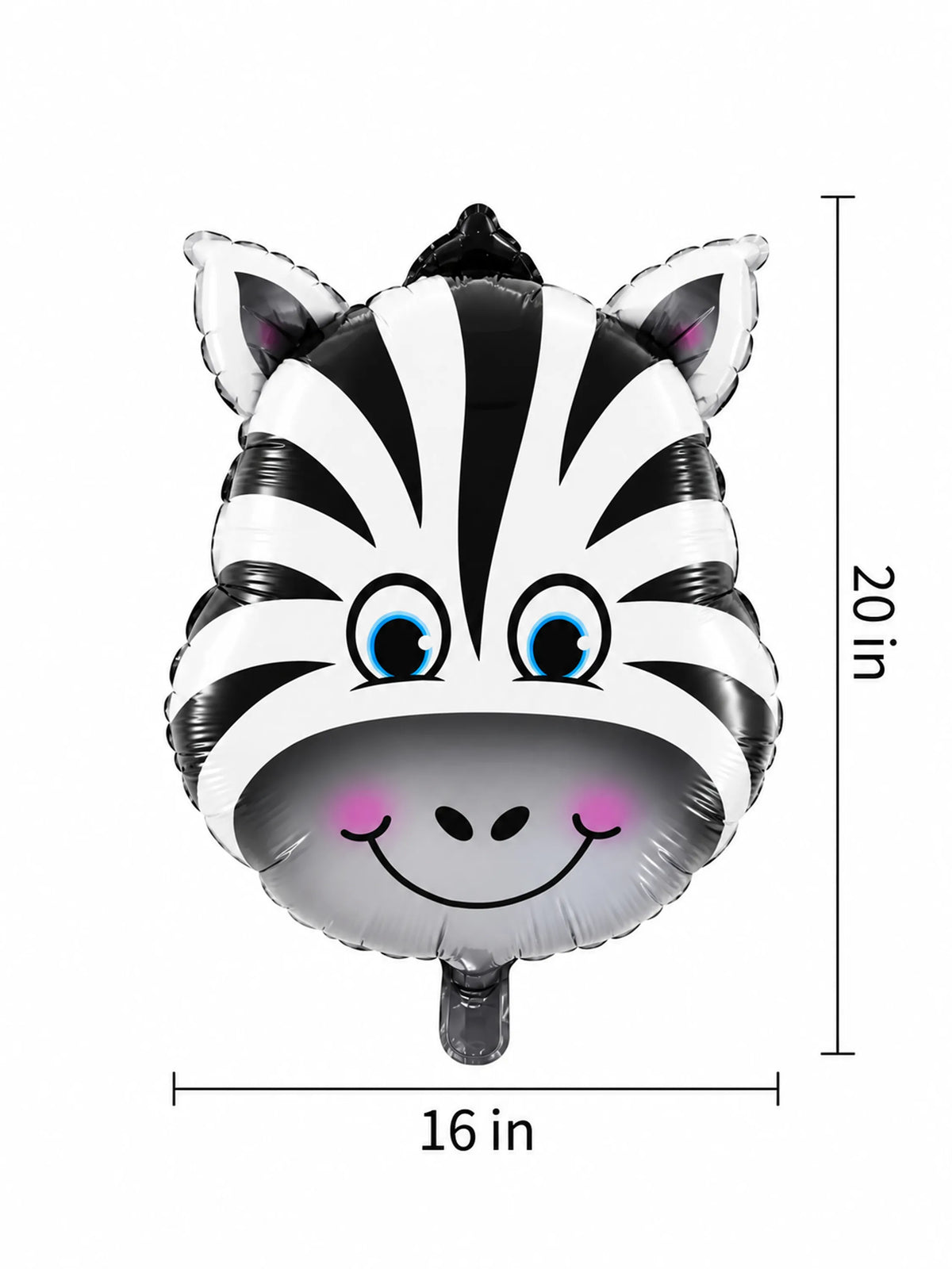 Safari Animal Face Foil Balloon Set – 8 Pcs
