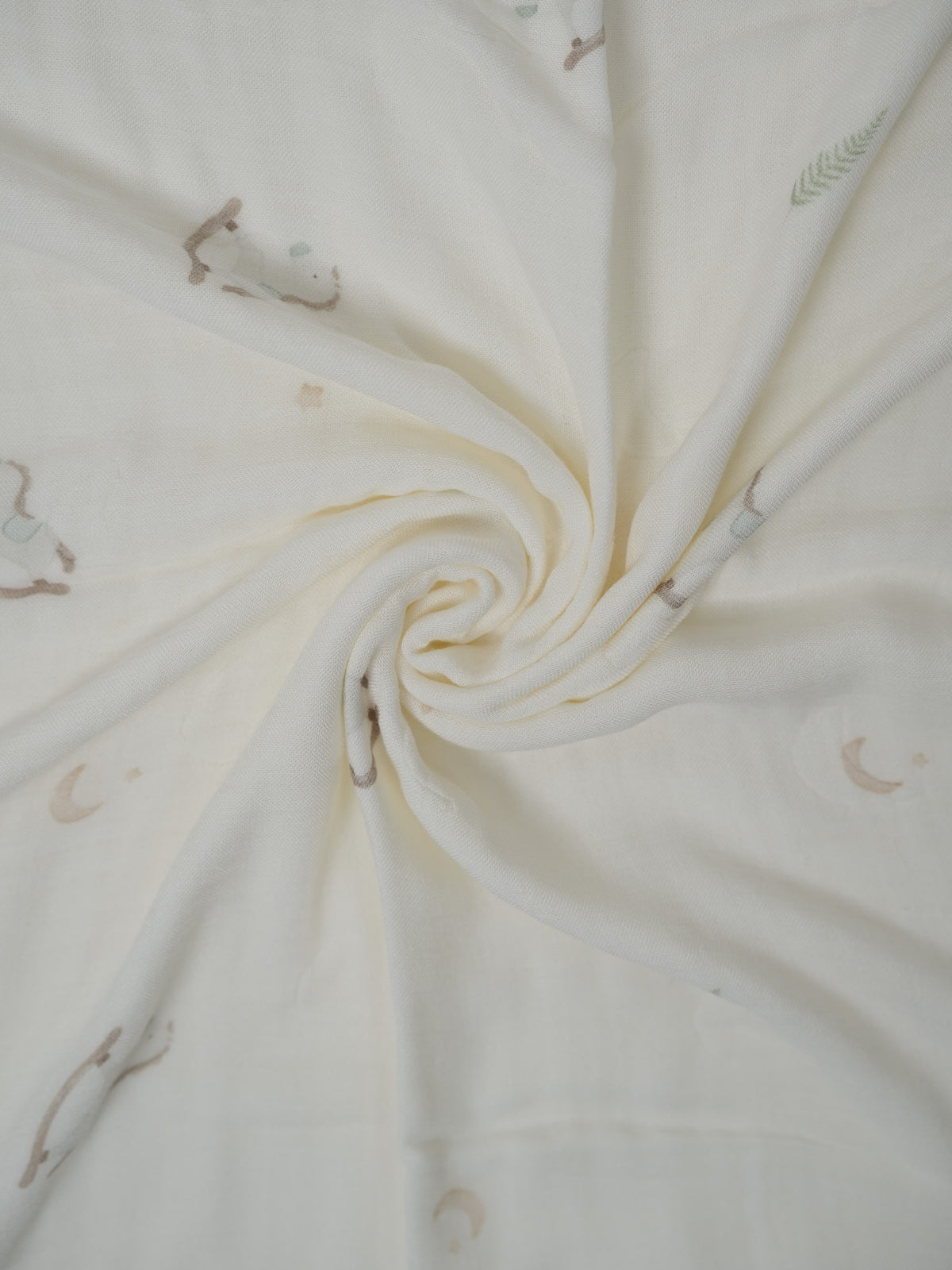 Organic Cotton Rocking Horse Baby Muslin Receiving Blanket