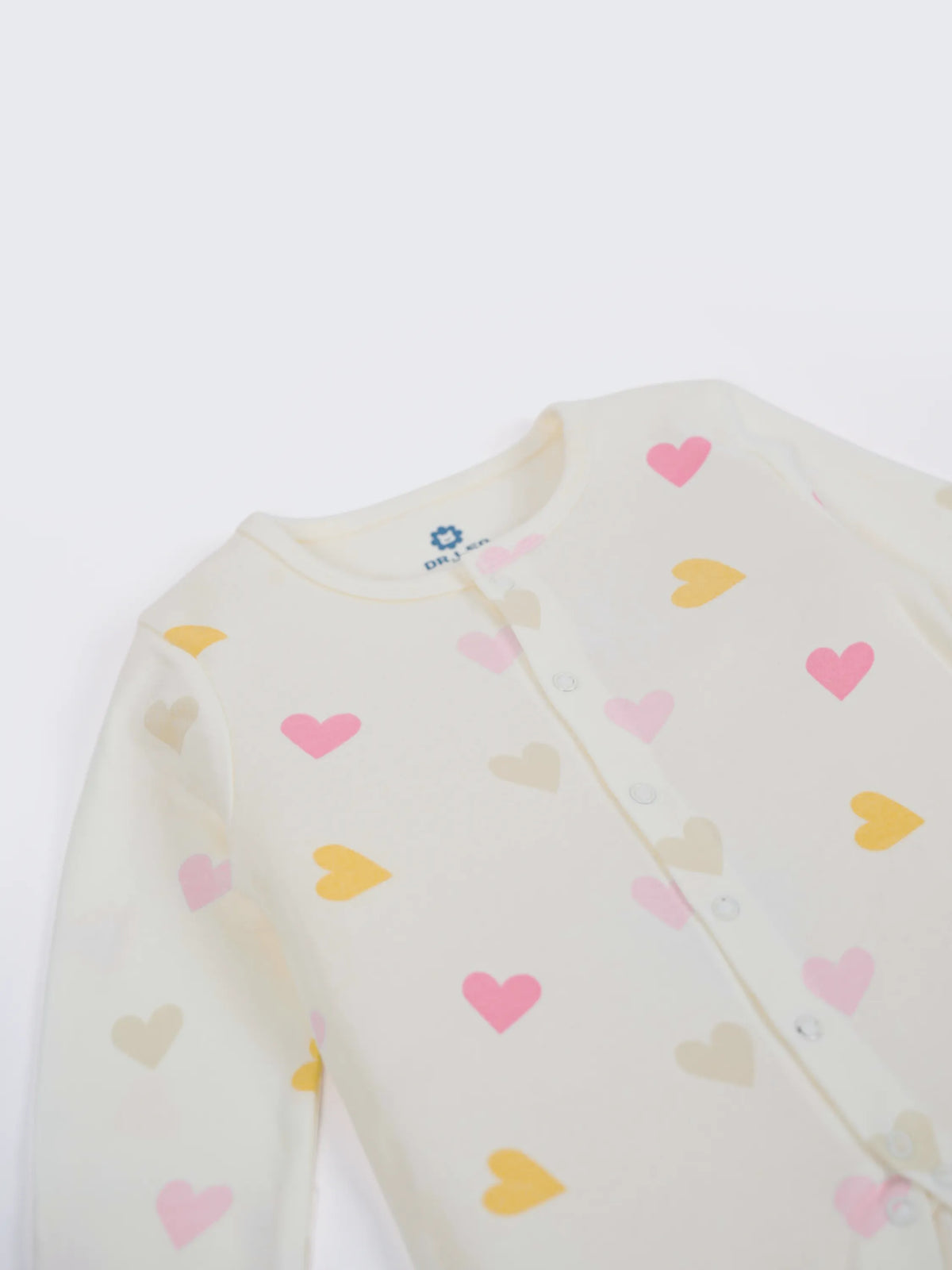 Unisex Baby Heart Print Sleepsuit