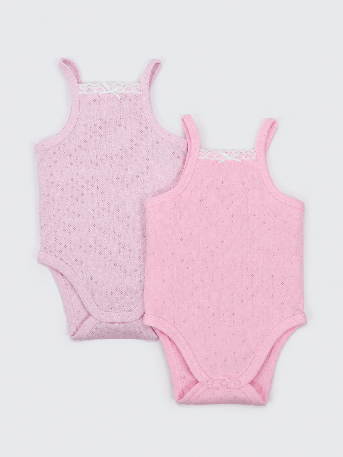Baby Girls Cotton Camisole Bodysuit 2-Piece Combo
