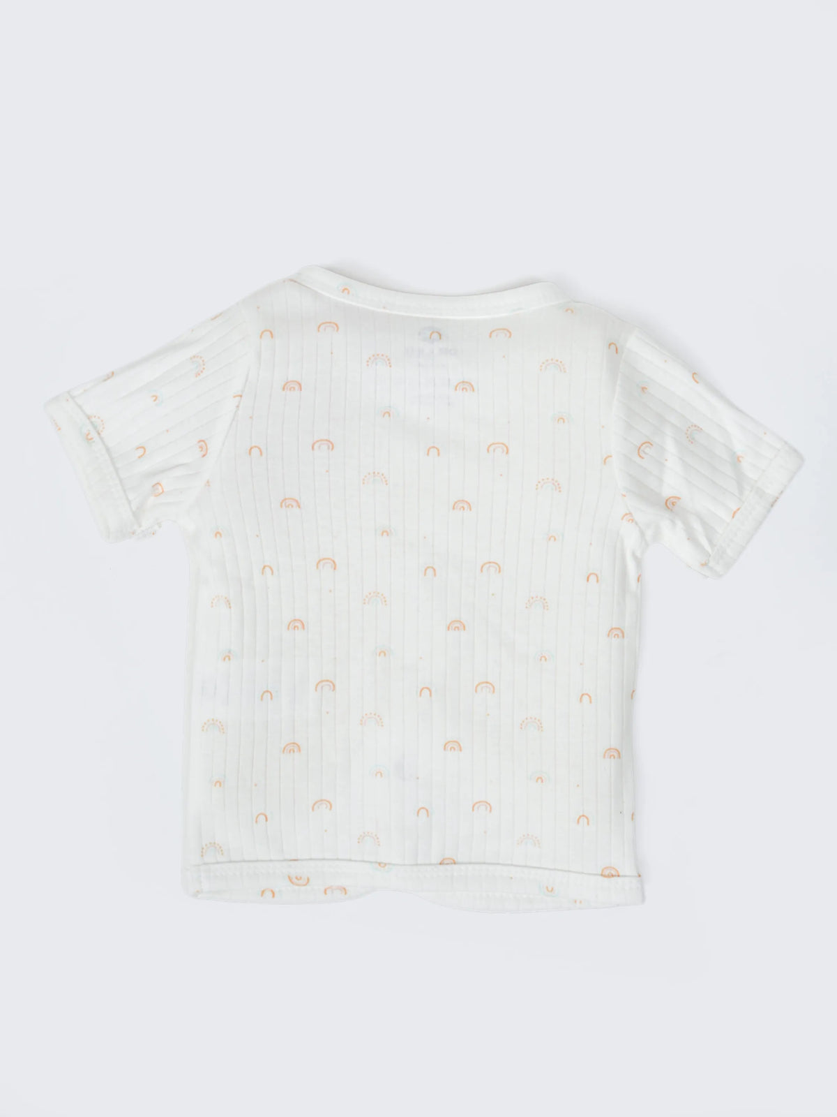 Baby Jabla & Shorts  – White Rainbow Print