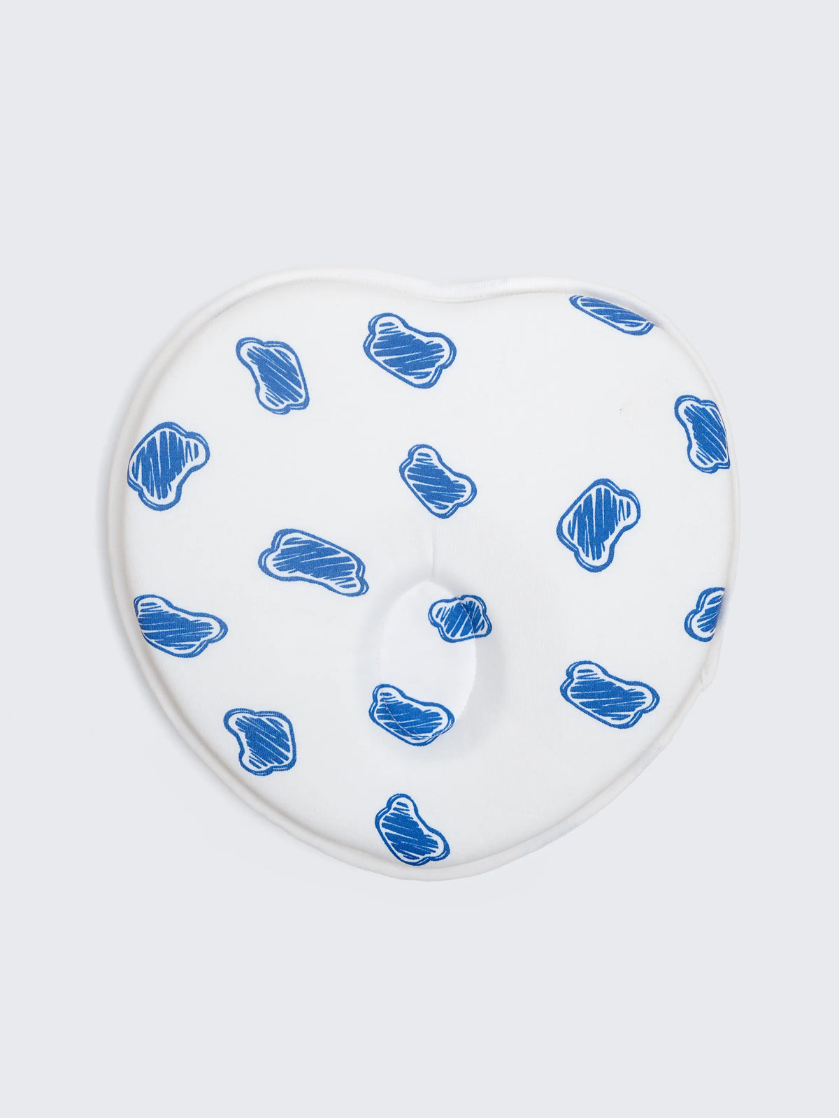 Baby Head Shaping Pillow - Blue Cloud Print