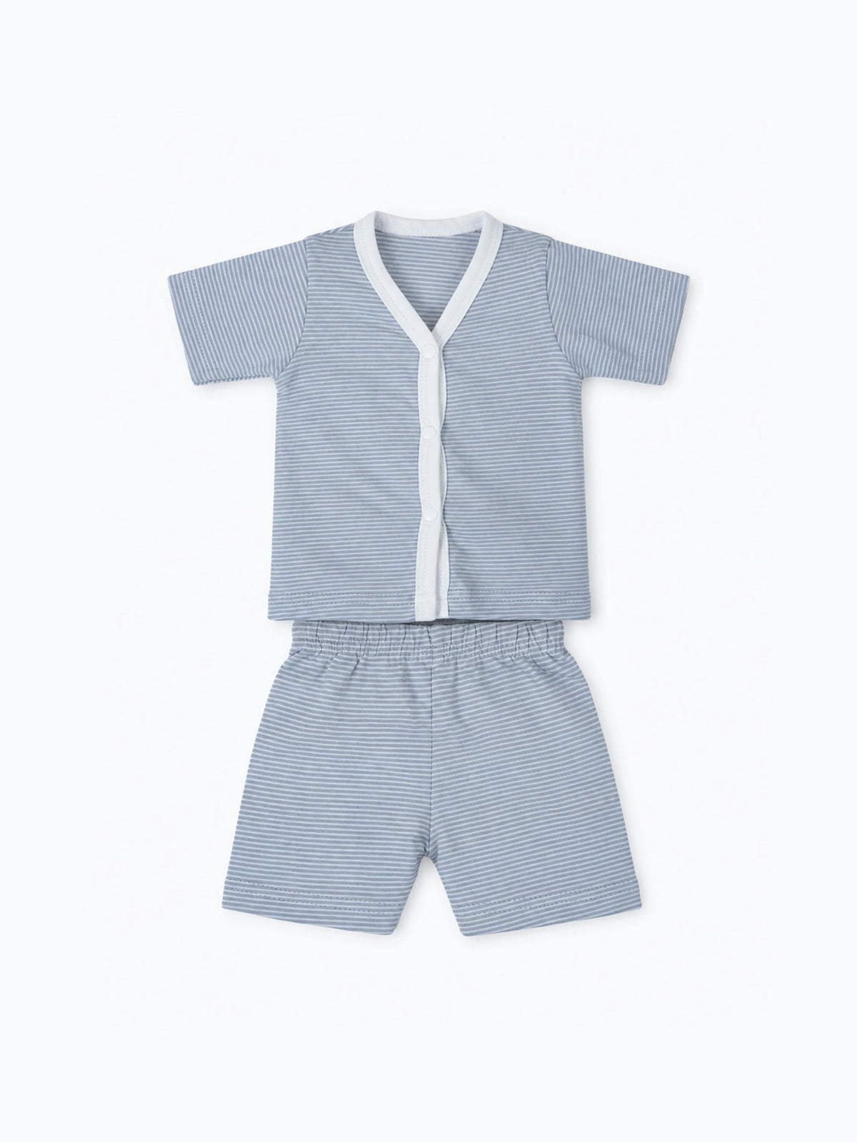 Baby Striped Half Sleeve Jabla & Shorts Set
