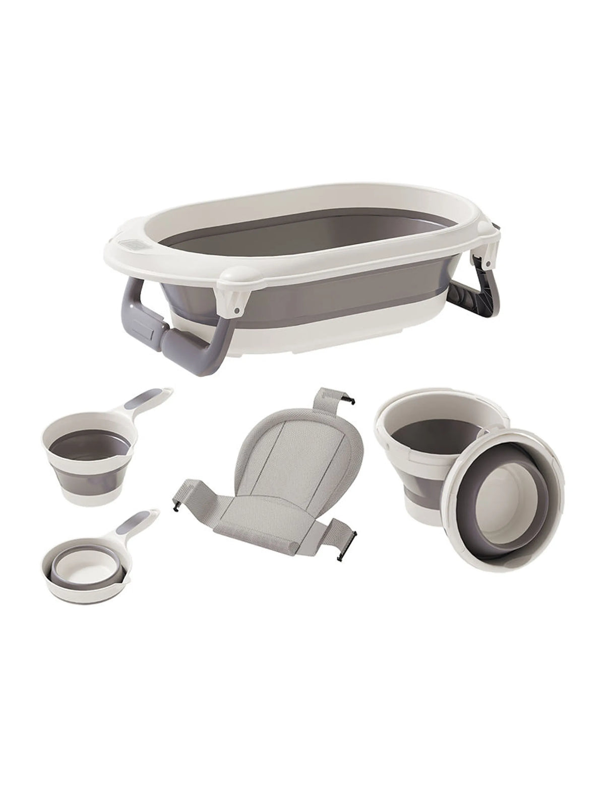 4-in-1 Foldable Baby Bath Tub Set with Bath Seat