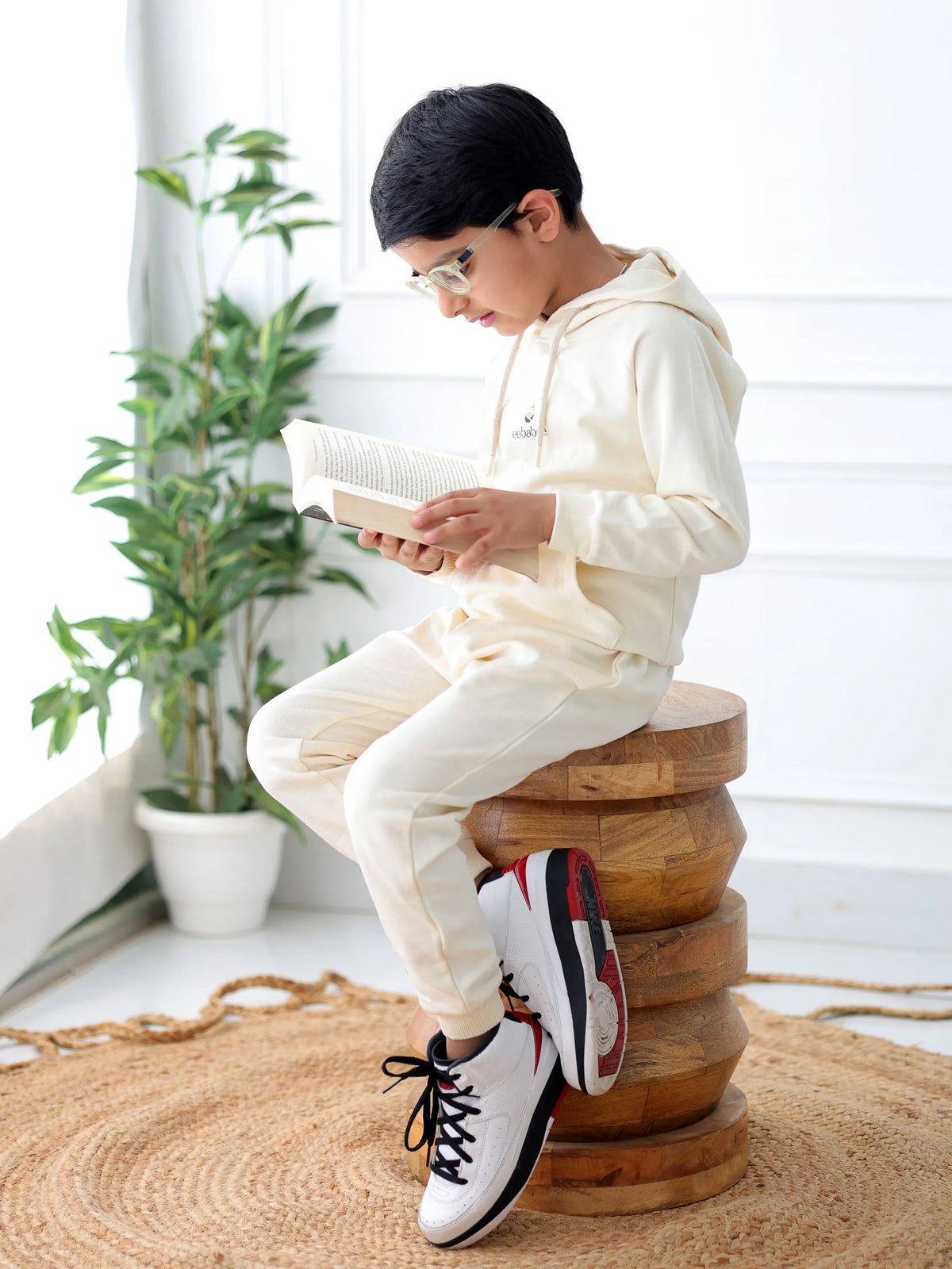 Solid Cream Hooded Tracksuit - Signature Edition