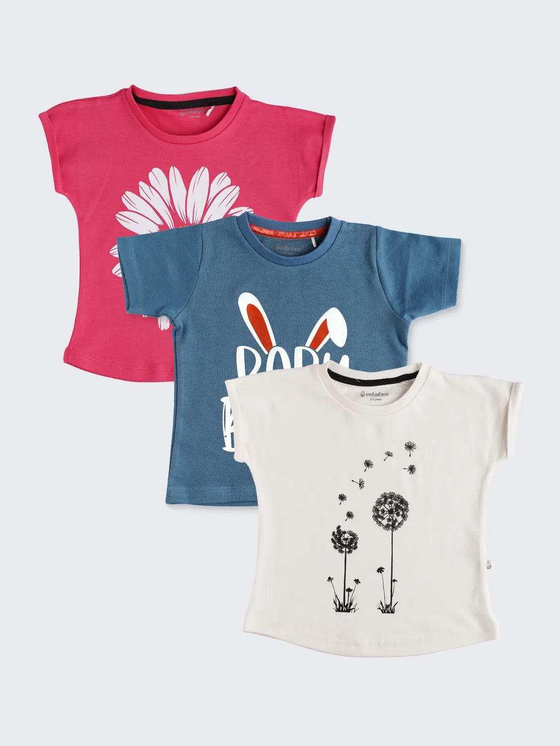 Baby Girl Graphic T-Shirts – Pack of 3