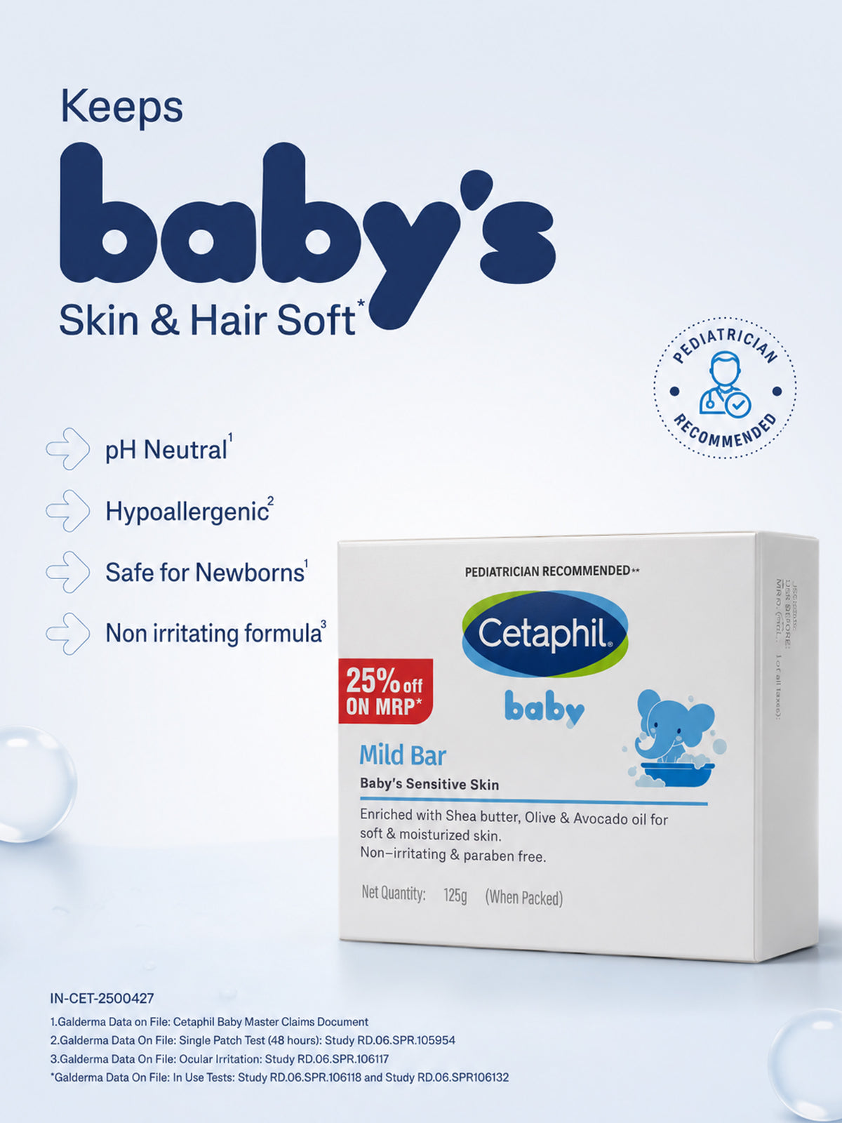 Baby Mild Cleansing Bar with Shea Butter