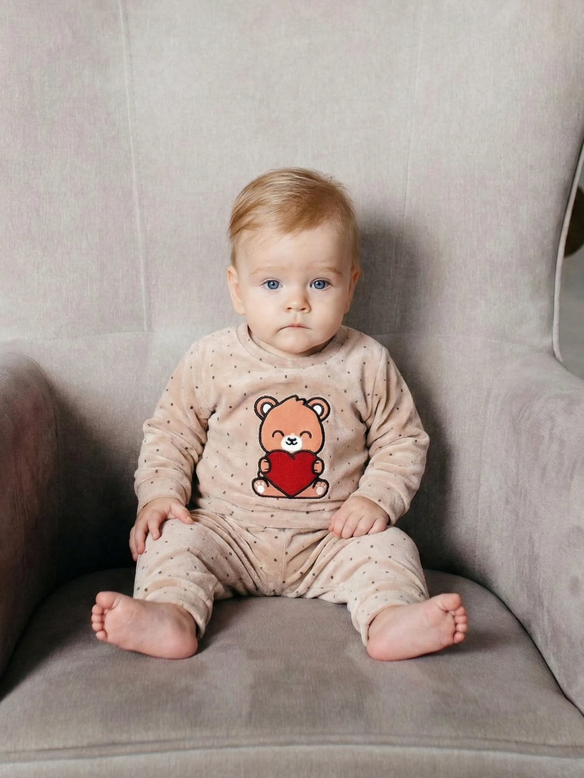 Warm & Snuggly Bear Love Beige Co-Ord Set