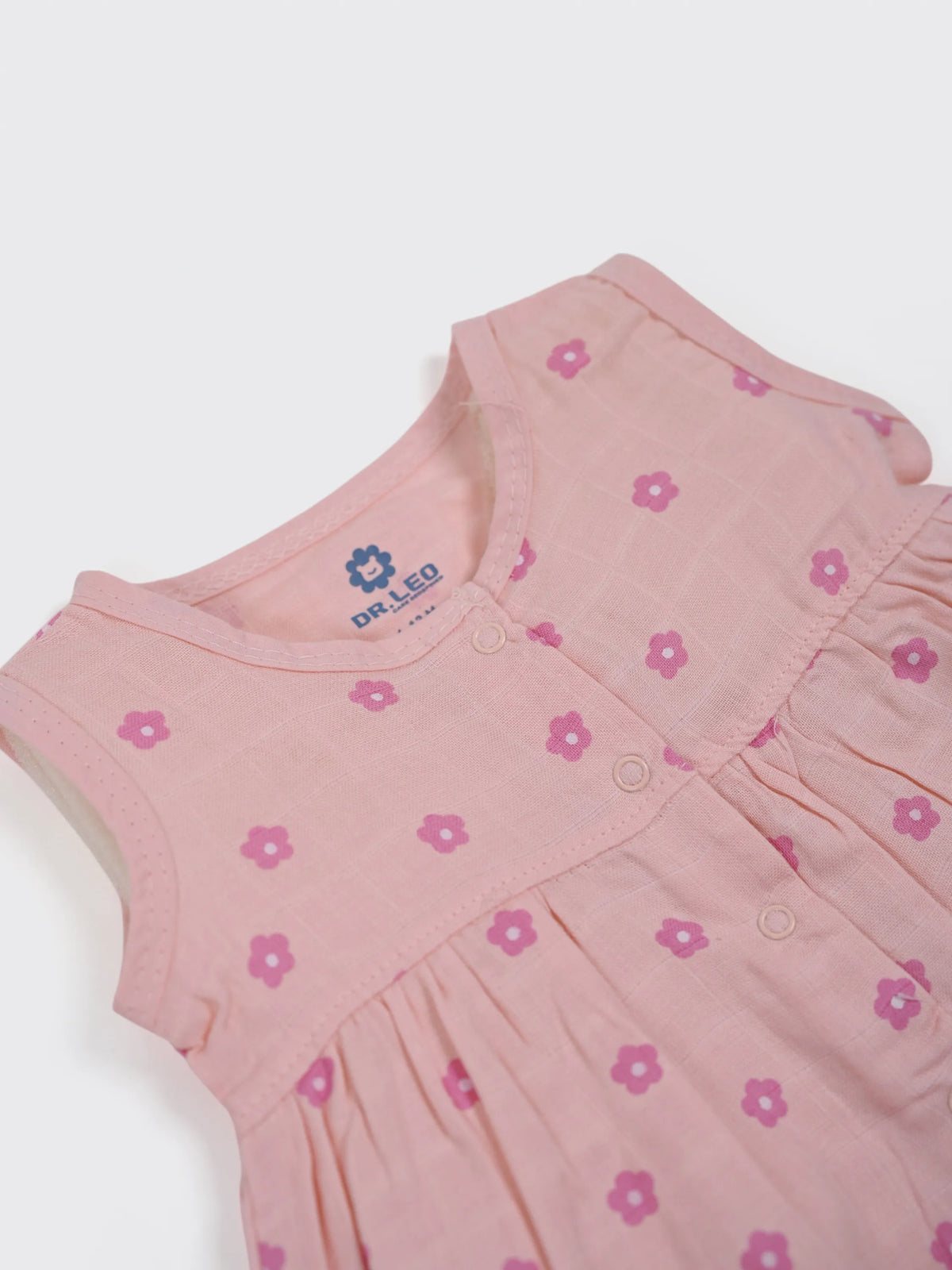 Baby Girls Pink Floral Cotton Frock