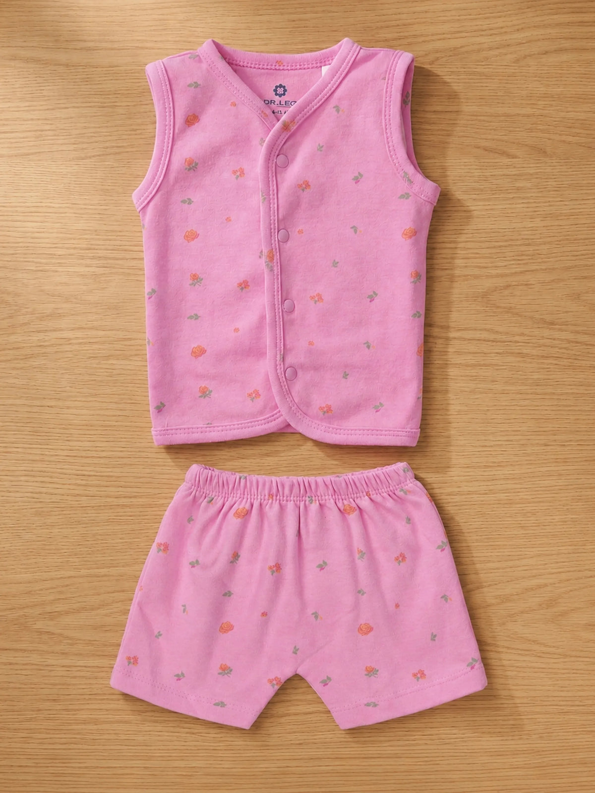 Baby Pink Floral Jabla & Shorts Set