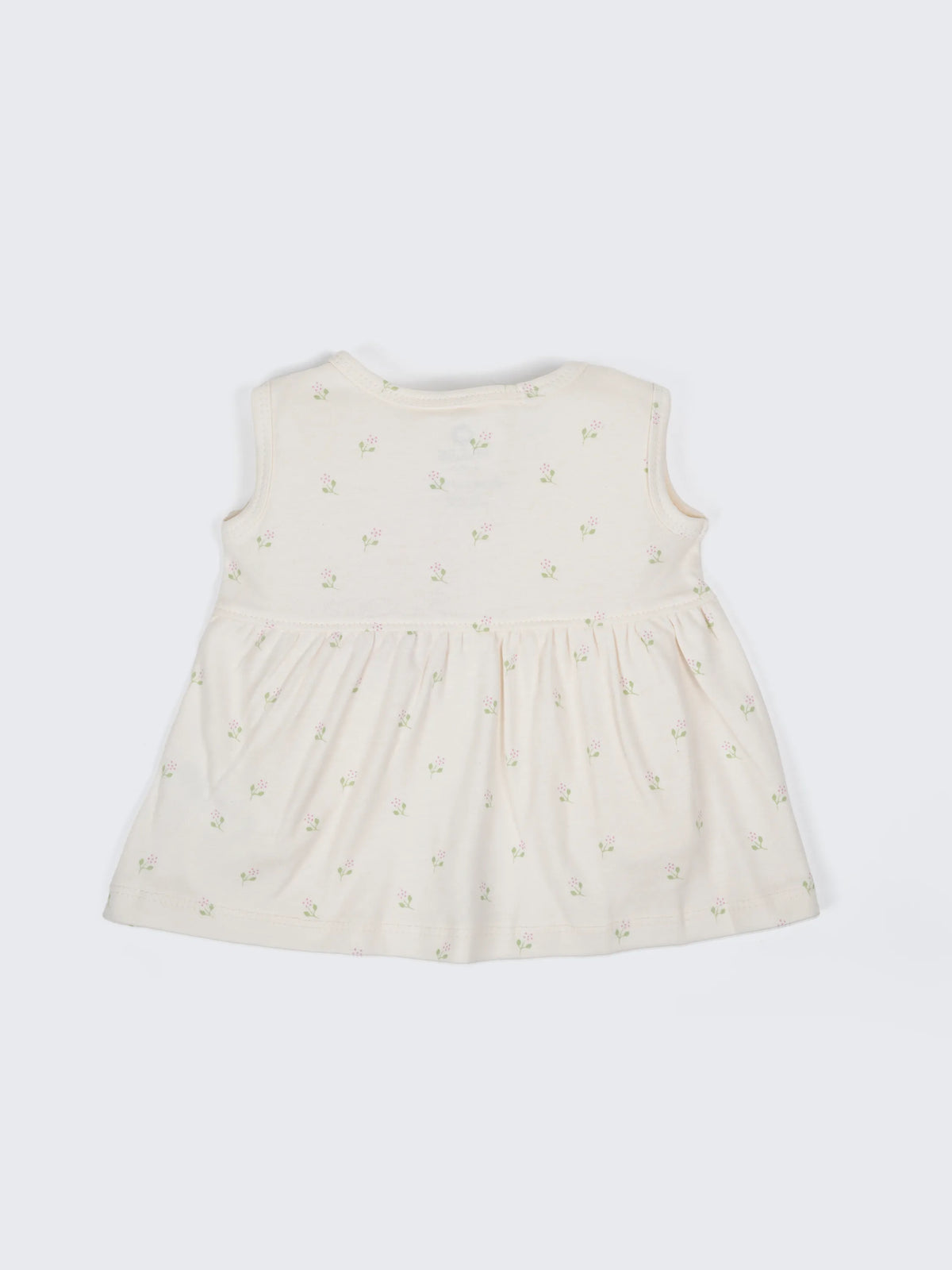 Baby Girls Floral Cream Cotton Frock