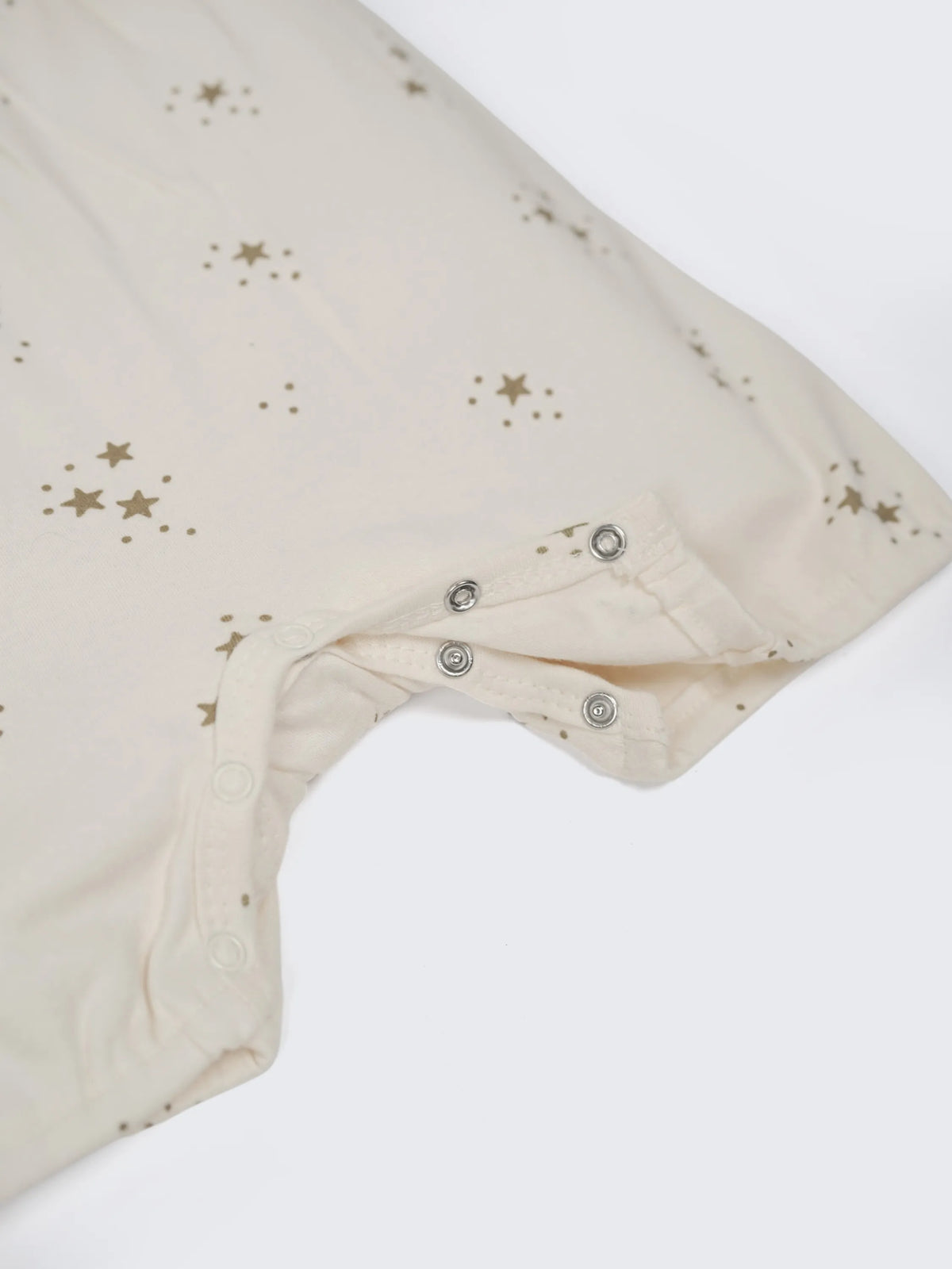 Baby Girls Star Print Cream Ruffle Sleeve Romper