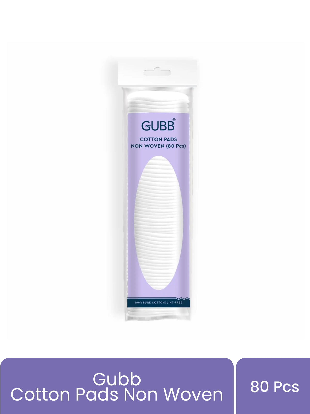 GUBB Cotton Pads Non-Woven – 80 Pcs