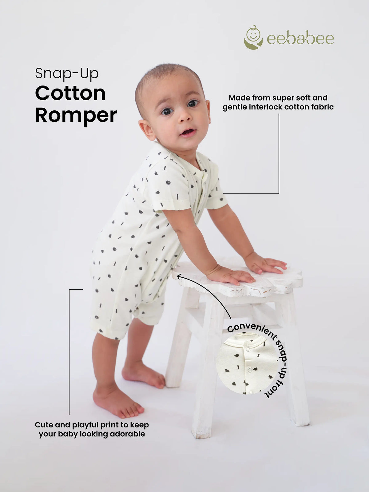 Newborn Snap-Up Cotton Romper