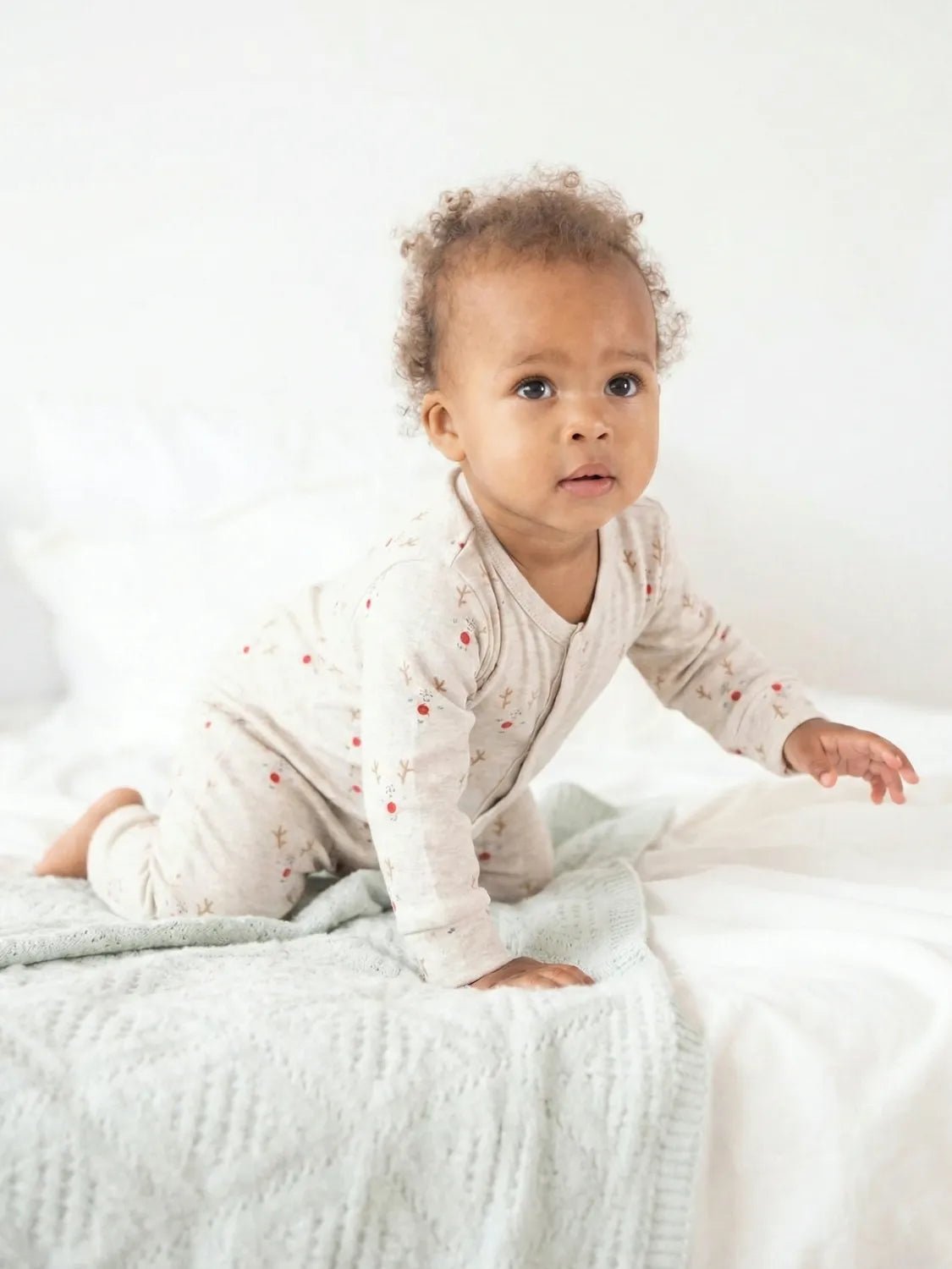 Cozy Reindeer Baby Full Sleeve Sleepsuit