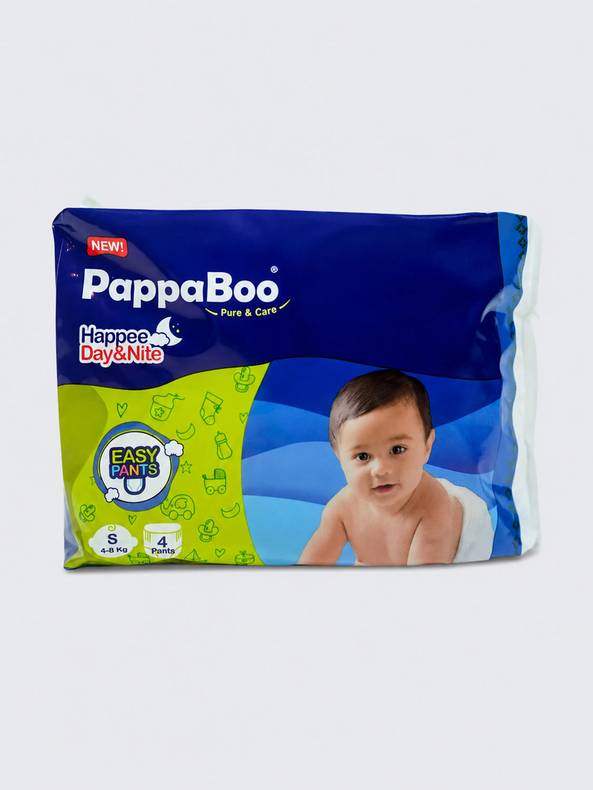 Papaboo Premium Baby Diaper Pants 4pc (Gift)
