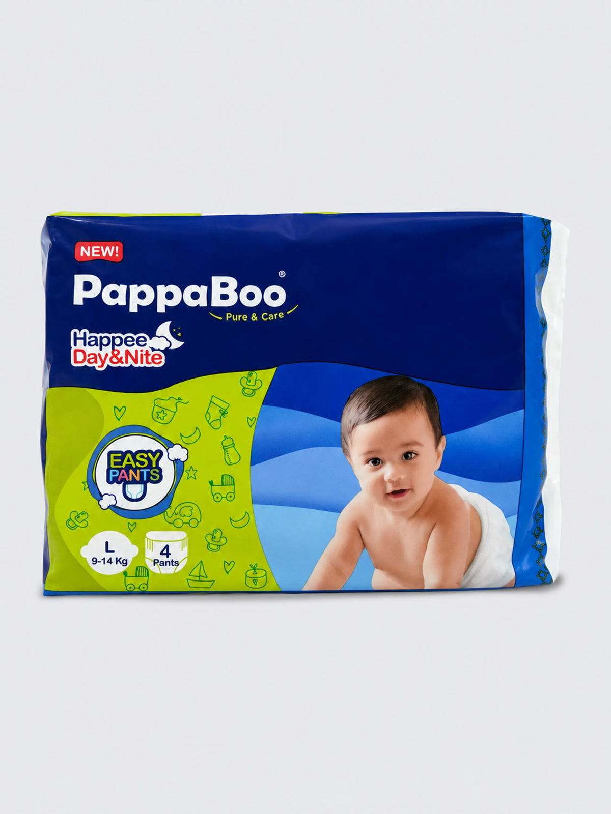 Papaboo Premium Baby Diaper Pants 4pc (Gift)