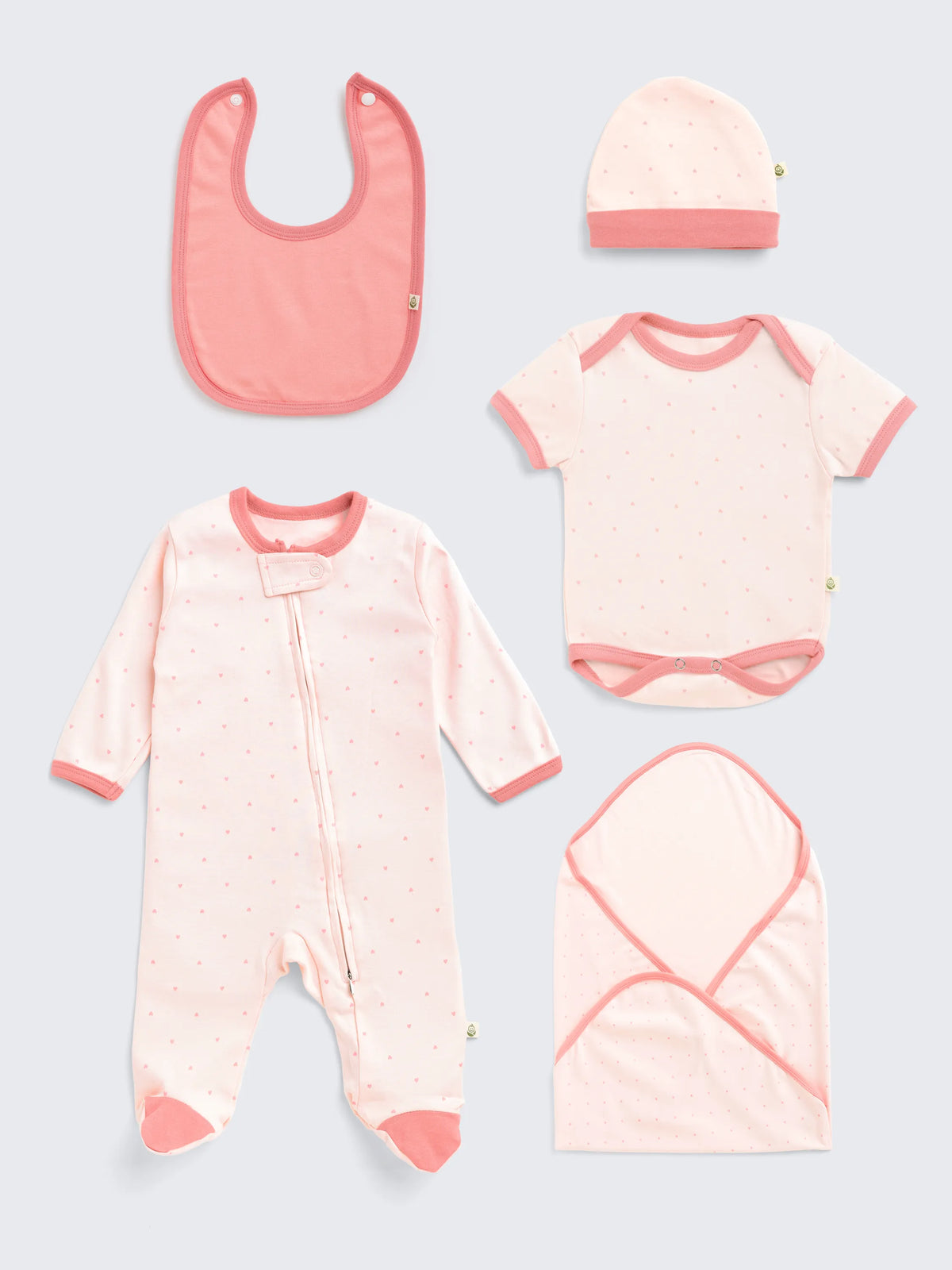 Baby Essentials Gift Set 6 pc Combo with Free 10pc Washcloths