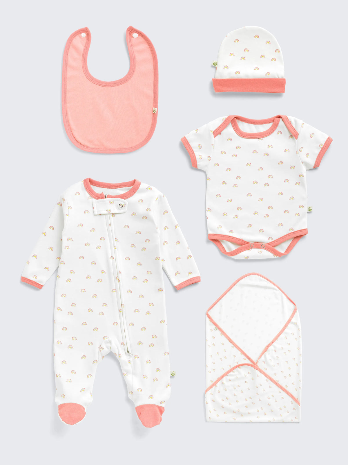 Baby Essentials Gift Set 6 pc Combo with Free 10pc Washcloths