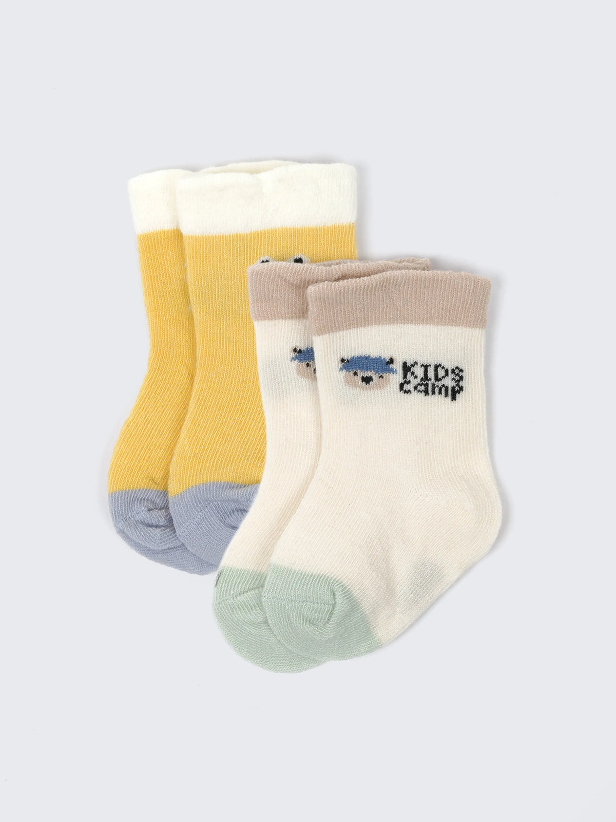 Cute Character Baby Socks – 2 Pair Cotton Comfort Pack