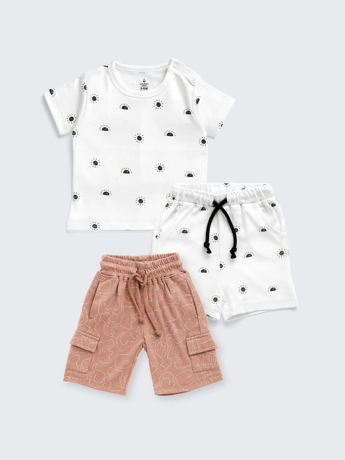 Baby Boys' Sunshine Tee & 2-Pack Shorts Combo