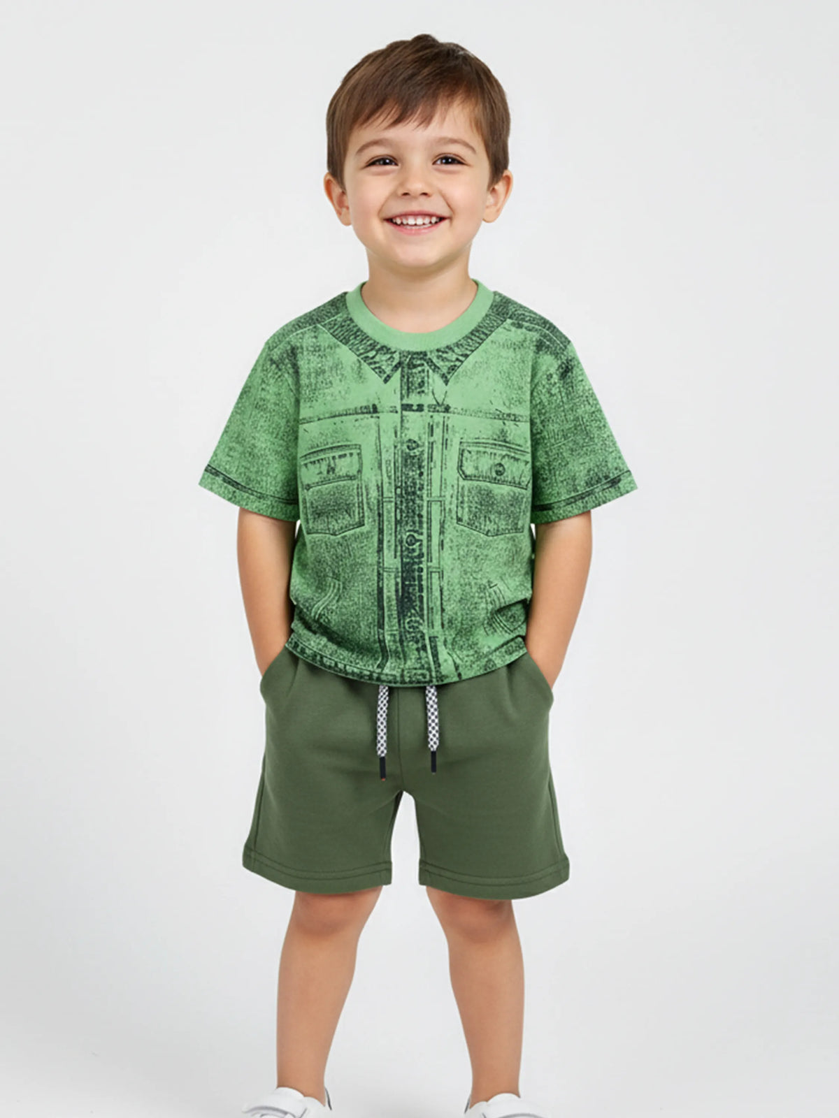 All-Over Denim Print T-Shirt