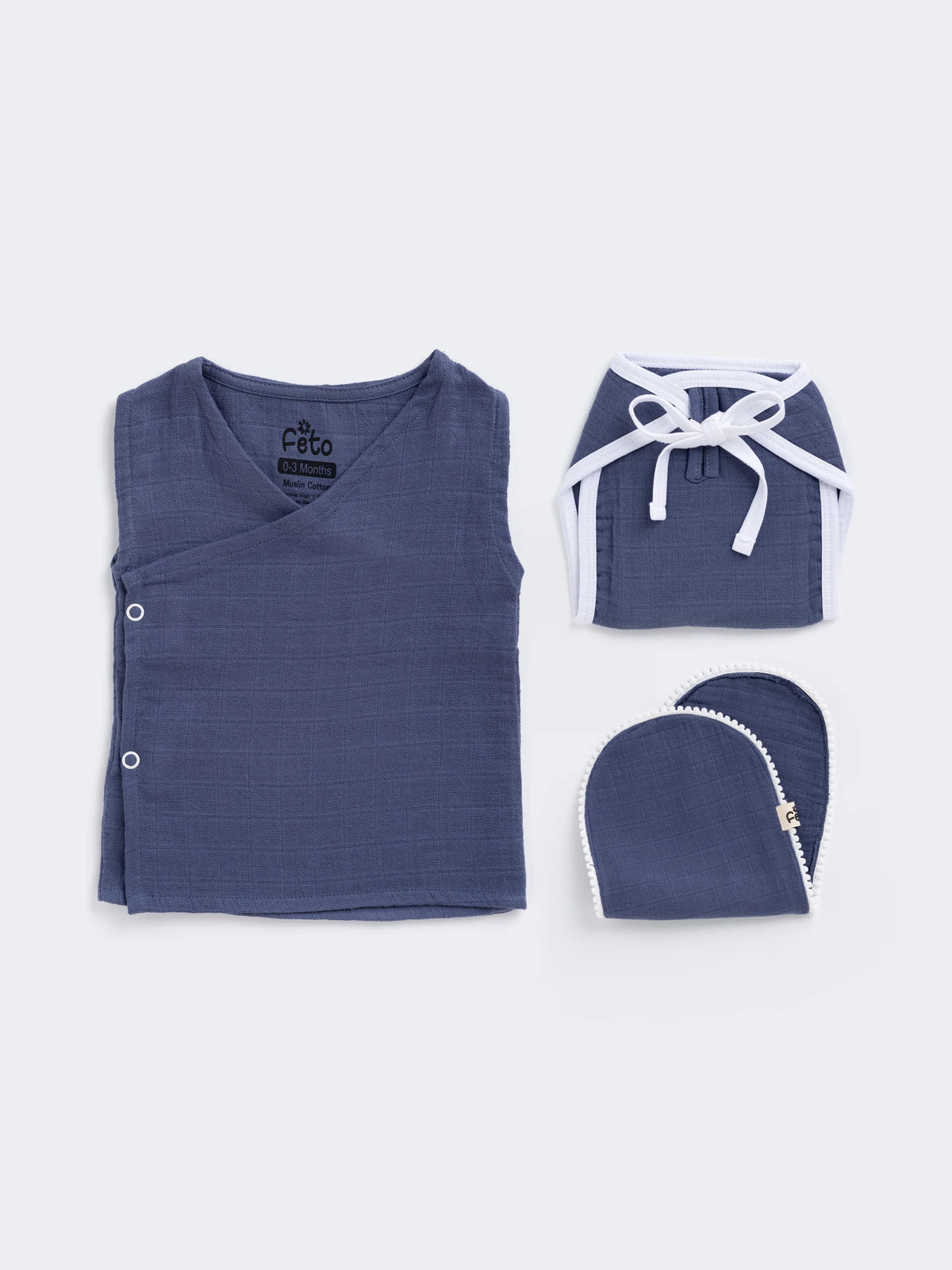 Cotton Muslin Newborn Essentials Kit Set