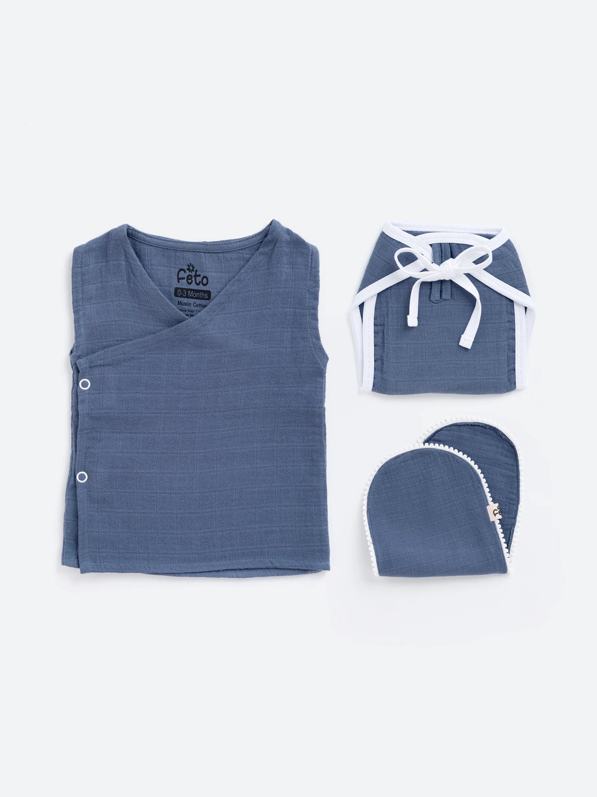 Cotton Muslin Newborn Essentials Kit Set